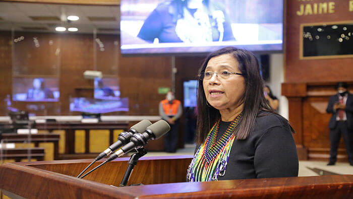 Guadalupe Llori fue electa con 71 votos a favor de los 137 del pleno de la Asamblea.