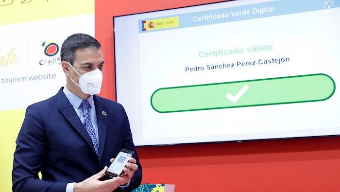 En el marco de la presentación del certificado verde digital, el presidente del Gobierno español, Pedro Sánchez, informó que las personas vacunadas podrán entrar a ese país a partir del 7 de junio.