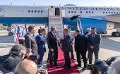   Antony Blinken fue recibido en el Aeropuerto Internacional de Tel Aviv por el ministro de Relaciones Exteriores de Israel, Gabi Ashkenazi.