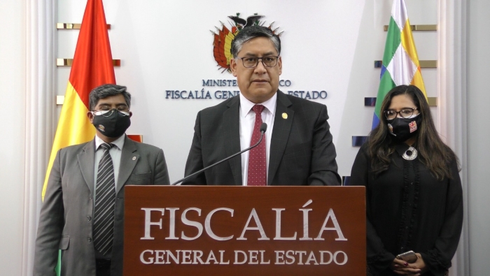 El fiscal general del Estado de Bolivia, Juan Carlos Lanchipa informó que se solicitará el congelamiento de cuentas bancarias internacionales pertenecientes a Arturo Murillo.