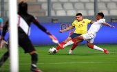 La selección colombiana se impuso por 3 goles a 0 al combinado peruano. 