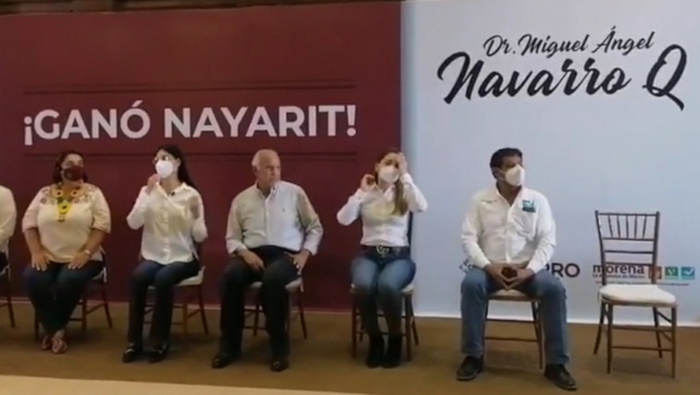 La gobernatura del estado de Nayarit la va ganando Miguel Ángel Navarro, de la alianza Morena, PT y Partido Verde.