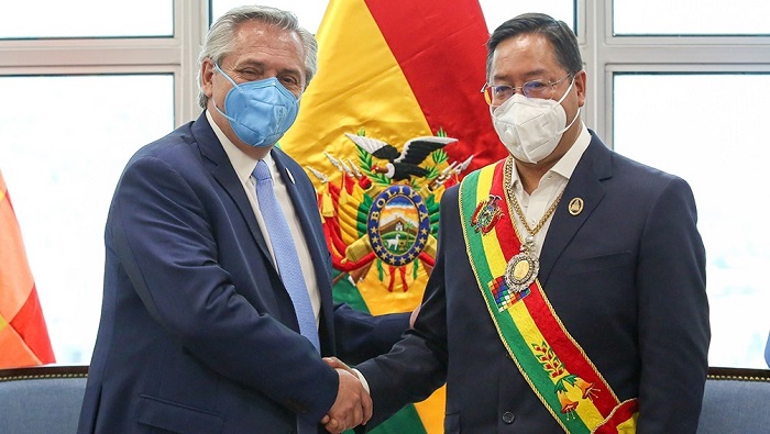 El intercambio de ideas entre los presidentes Alberto Fernández y Luis Arce se produjo en el marco del día de la amistad entre Argentina y Bolivia.