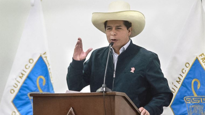 Simpatizantes de Perú Libre exigieron el domingo al JNE la inmediata proclamación de Pedro Castillo como presidente electo.