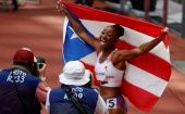 Camacho-Quinn se convirtió en la primera puertorriqueña en conseguir una medalla dorada en el atletismo olímpico.