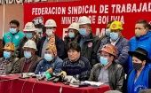 Los grupos sociales bolivianos reiteraron su unidad ante posibles intentos golpistas contra el presidente Luis Arce.