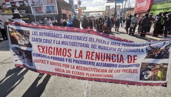 En las últimas semanas se registraron movilizaciones en varias localidades del país para exigir la renuncia del presidente Alejandro Giammattei.