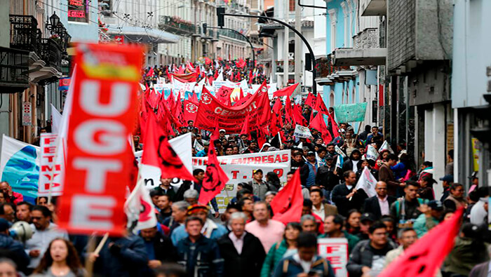 Varios movimientos sociales de Ecuador ratificaron su participación en las movilizaciones de este martes.
