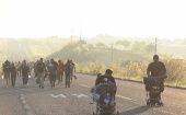 Caravana migrante continúa su paso por el estado de Oaxaca, México