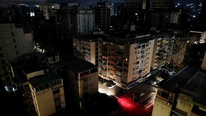 La capital venezolano fue una de las ciudades afectadas por el ataque al sistema eléctrico.