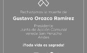 Local leaders and community members have rejected the crime against Gustavo Orozco Ramírez, community leader of the municipality of Andes, who was murdered in the previous hours.