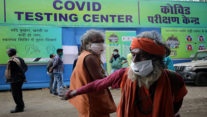 India se convirtió en el epicentro mundial de la pandemia en abril y mayo de 2021 a causa de la variante delta del coronavirus.