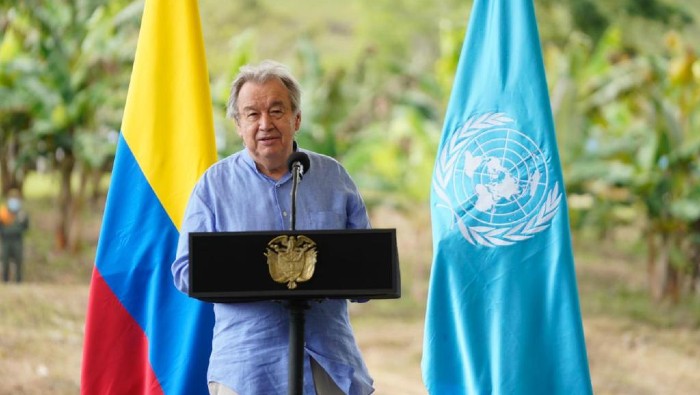 Antonio Guterres hizo un llamado durante la conmemoración del quinto aniversario del Acuerdo de Paz a preservar los principios de aquel convenio.
