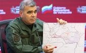 El general Vladimir Padrino López precisó que el Comando Estratégico Operacional se desplegó en 25.000 kilómetros cuadrados del estado Apure para enfrentar las bandas criminales.