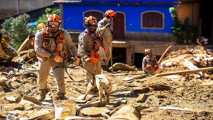 Los bomberos y demás efectivos de salvamento han logrado rescatar con vida a 24 personas y 300 animales.