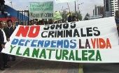 Los pueblos originarios de Ecuador tienen derecho a defender su entorno de maniobras extractivistas sin ser ajusticiados, afirman los defensores de Derechos Humanos.