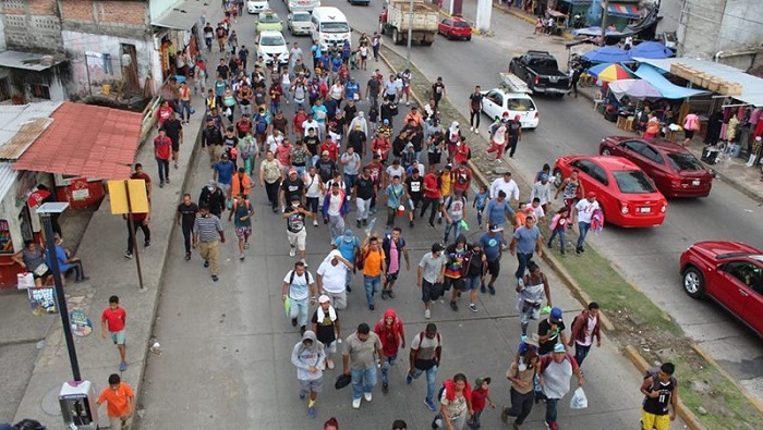Los migrantes declararon que buscan llegar a las cercanías de ciudad de Álvaro Obregón para seguir su camino a la capital mexicana.