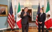 El secretario de Exteriores mexicano y el de Estado de EE.UU. discutieron el impacto de la crisis en Ucrania para sus países.