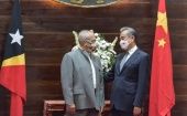 El ministro de Relaciones Exteriores de China, Wang Yi, se reunió con el presidente de Timor-Oriental, José Ramos-Horta, en Dili.