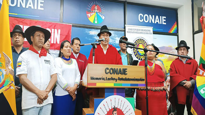 La Conaie señaló que las declaraciones del ministro Castillo contra la movilización buscan confundir a los ecuatorianos.