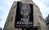 A citizen demonstrates against Assange