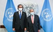 El canciller argentino, Santiago Cafiero,  resaltó el compromiso del secretario general de la ONU, António Guterres, con la causa de la soberanía de las Malvinas.