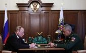 El presidente ruso, Vladímir Putin, sostuvo un encuentro con su titular de Defensa, Serguéi Shoigú, donde aseveró que las unidades deben aumentar su capacidad combativa.