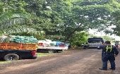 Las autoridades detuvieron a "cinco vehículos, presuntamente implicados en el hecho, en el cual se produjeron atropellos a manifestantes y lesiones a conductores de los autos involucrados", expresó la Policía Nacional.