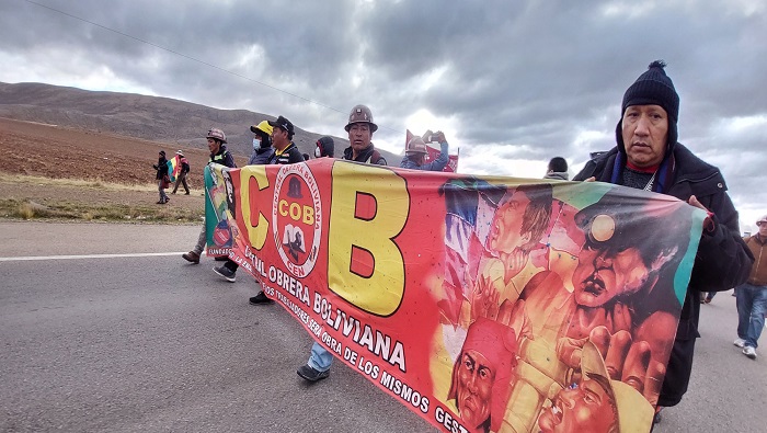 En un acta de pronunciamiento, la COB señaló que, ante intentos de sedición, por parte de autoridades y cívicos de Santa Cruz, los trabajadores bolivianos no permitirán un nuevo intento de golpe de Estado.