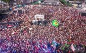 Unas 50.000 personas asistieron al acto en el Parque del Pueblo, en la ciudad de Campiña Grande. 