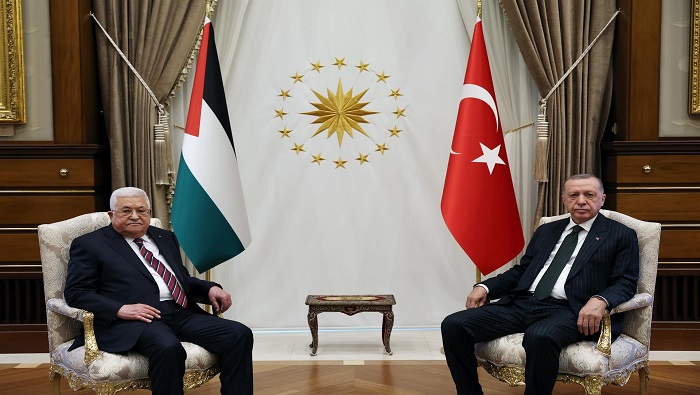 El mandatario turco confirmó su apoyo al bienestar y al desarrollo de la nación palestina.