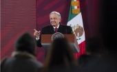 Mexican President Andres Manuel Lopez Obrador speaks during his morning press conference at the National Palace, in Mexico City, capital of Mexico, on Jan. 10, 2022.