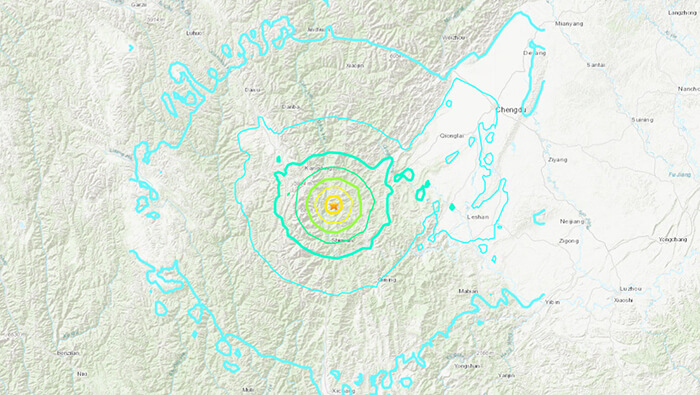 Según el Centro de Redes Sismológicas de China el temblor se produjo a una profundidad de 16 kilómetros y tuvo su epicentro en el condado de Luding.