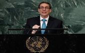 “Cuba que ha sido víctima del terrorismo de Estado, no promueve ni promoverá jamás el terrorismo”, aseveró el canciller. 