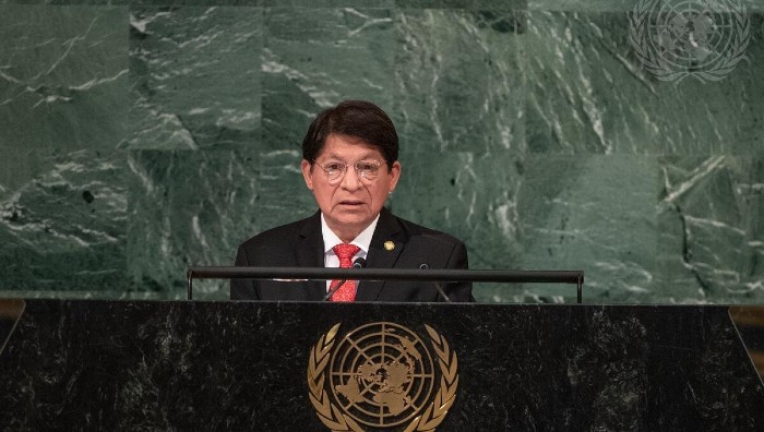 Lo mismo que anteriores delegaciones, la nicaragüense condenó el bloqueo económico contra Cuba, Venezuela y Siria.