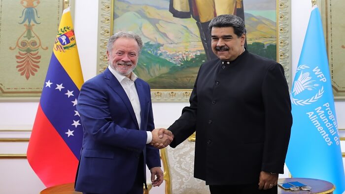 La reunión entre el presidente Nicolás Maduro y el director del PMA se celebró en el Palacio de Miraflores.