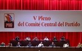 El V Pleno del PCC sesiona durante viernes y sábado en el Palacio de Convenciones de La Habana.