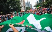 Massive march in Avenida Paulista (Sao Paulo) against the attempted coup by Bolsonaro followers