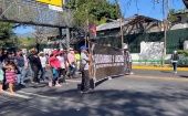 En la marcha participaron organizaciones como la Alianza Nacional El Salvador en Paz, la Unidad Nacional de Trabajadores Organizaciones Sociales y Populares de El Salvador.