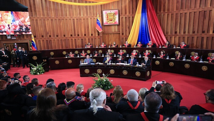 Durante la sesión, la magistrada y presidenta del TSJ, Gladys Gutiérrez, presentó el Informe de Gestión Judicial 2022.