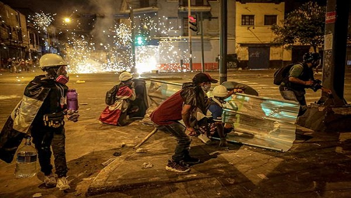 La movilización de este sábado tuvo carácter pacífico. Pese a ello, la Policía peruana reprimió a los manifestantes.