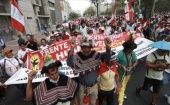 Demonstration against President Dina Boluarte, Peru, Lima, Feb. 28, 2023. 