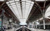This photo taken on Jan. 5, 2023 shows a view of Paddington Station in London, Britain, as rail workers continue a strike over pay and terms.