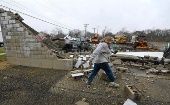 La cadena de tornados y tormentas también provocó severos destrozos en la ciudad de Belvidere, en el estado de Ohio.