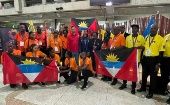 Antigua and Barbuda athletes in Caracas, Venezuela, April 21, 2023.