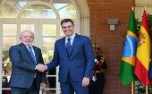 Lula da Silva se reunió con el líder español en la sede del Gobierno español donde conversó con varios funcionarios del país europeo.