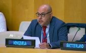 El representante permanente alterno de Venezuela ante la ONU, Joaquín Pérez Ayestarán, destacó el firme compromiso de su país con la transparencia.