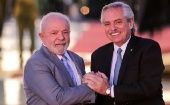 Brazilian president Lula da Silva (L) & Argentine president Alberto Fernandez (R), 2023.