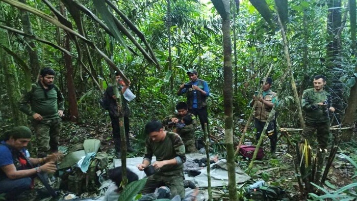Los niños estaban perdidos desde el pasado 1 de mayo, cuando la aeronave en la que se trasladaban se precipitó en la selva.