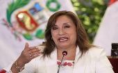 Dina Boluarte afirmó que permanecerá en la presidencia de Perú hasta el 2026.